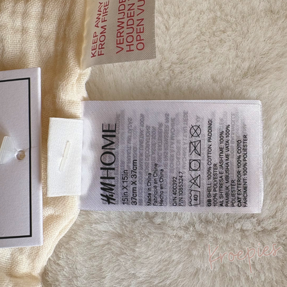 H&M knuffeldoekje konijn beige | Hydrofiel