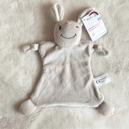 Evora knuffeldoekje konijn lichtgrijs Bambino | Kruidvat