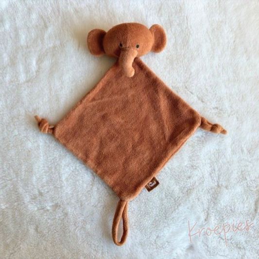 JOLLEIN knuffeldoekje speendoekje olifant | Caramel