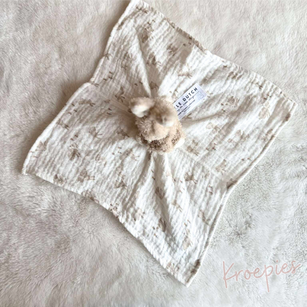 Little Dutch konijn knuffeldoekje bruin | Baby Bunny