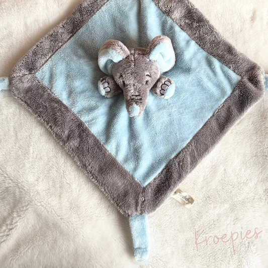 My Teddy speendoek knuffeldoek olifant | Blauw