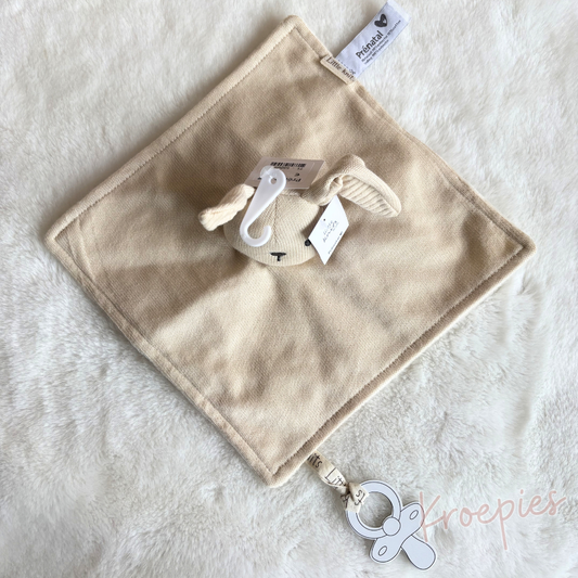 PRENATAL knuffeldoekje speendoekje konijn beige | Little Knits