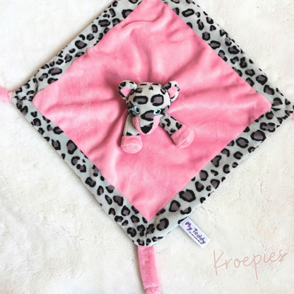 My Teddy speendoek knuffeldoek luipaard | Roze