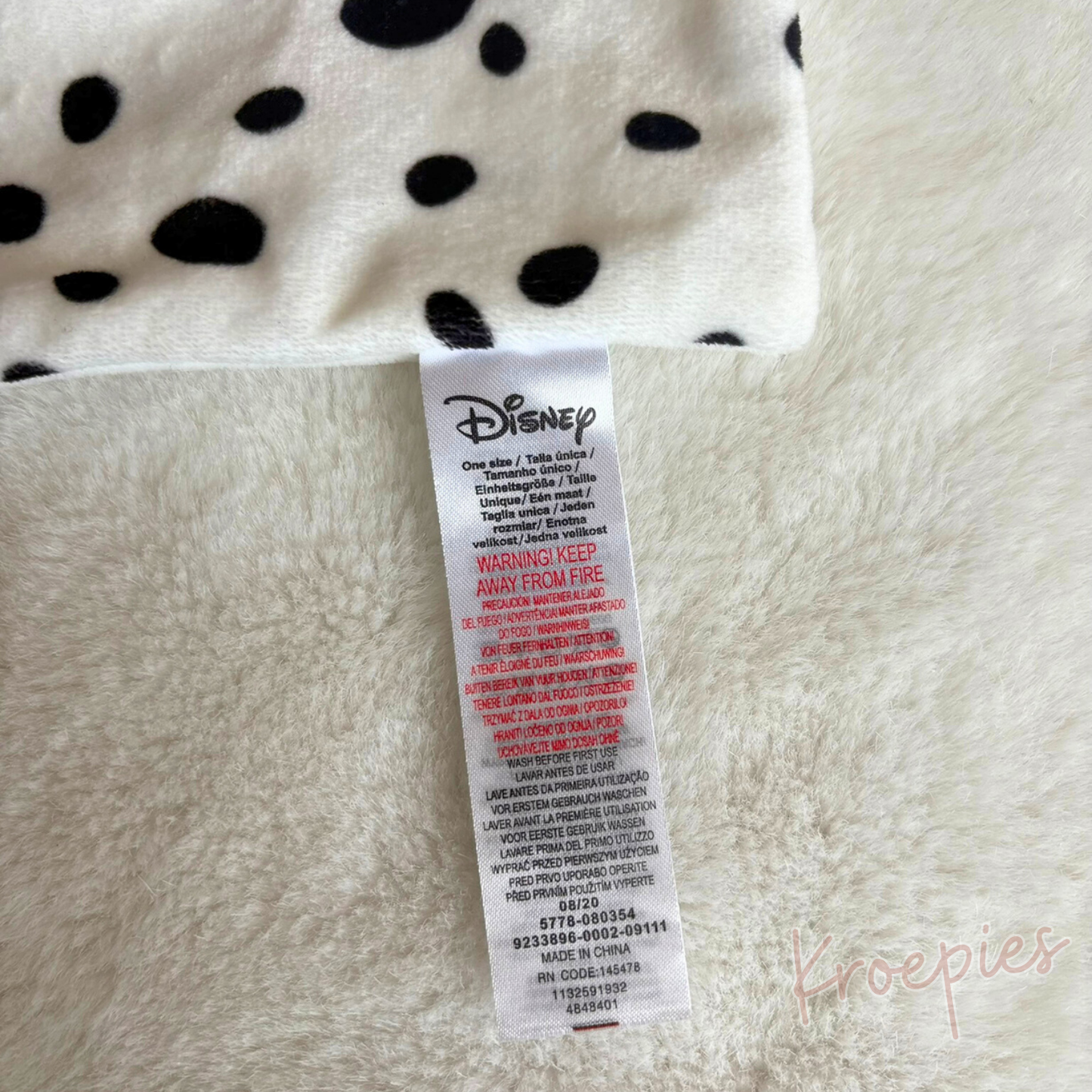 PRIMARK knuffeldoekje hond | Dalmatiër Disney