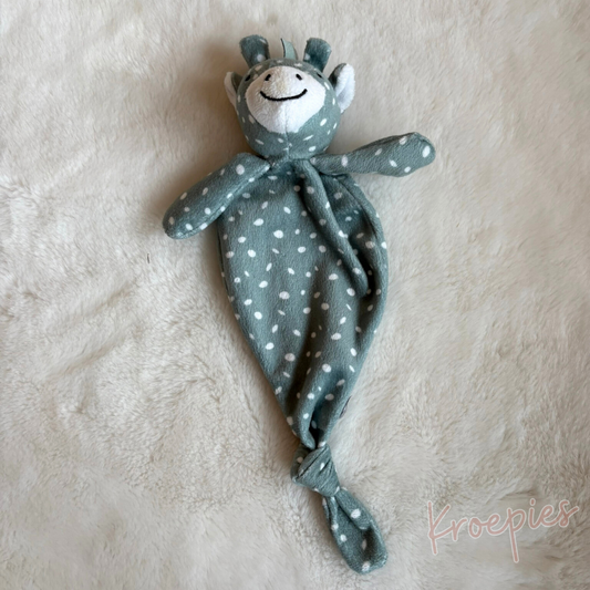 PRENATAL knuffeldoekje giraf mintgroen | Stippen