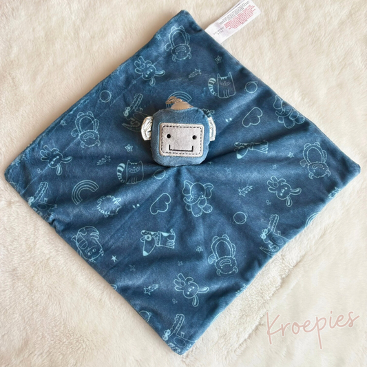 PRIMARK knuffeldoekje robot blauw
