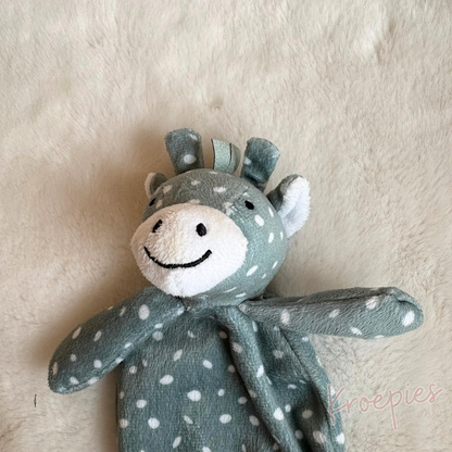 PRENATAL knuffeldoekje giraf mintgroen | Stippen