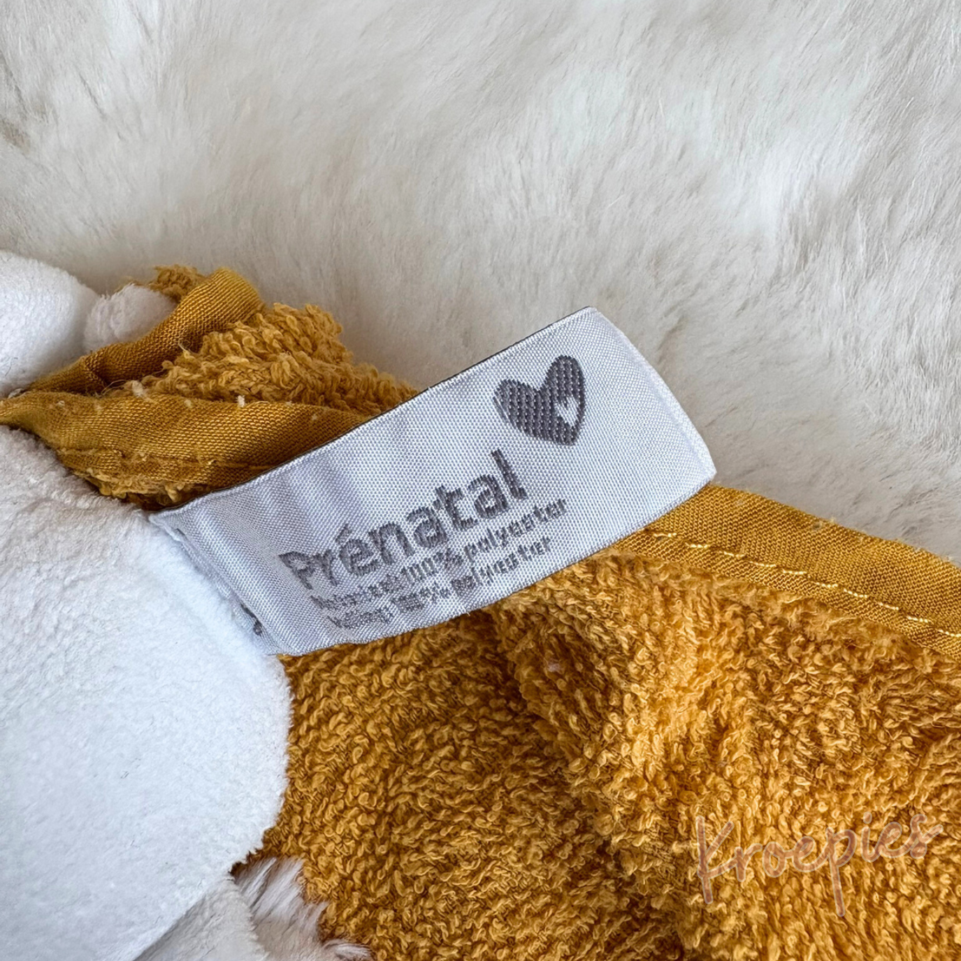 PRENATAL knuffeldoekje schaap geel | Badstof