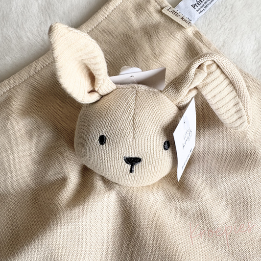 PRENATAL knuffeldoekje speendoekje konijn beige | Little Knits