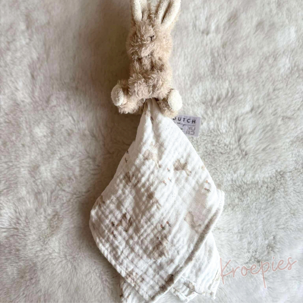 Little Dutch konijn knuffeldoekje bruin | Baby Bunny