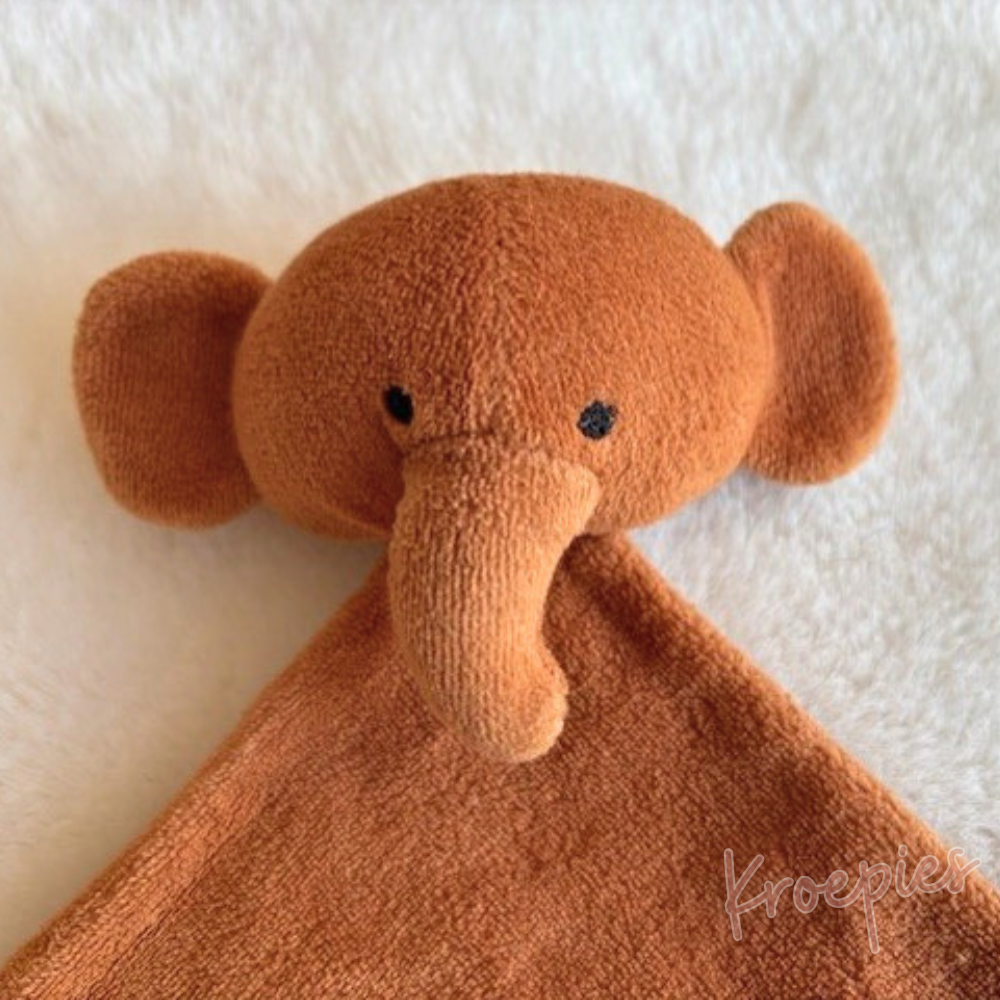 JOLLEIN knuffeldoekje speendoekje olifant | Caramel