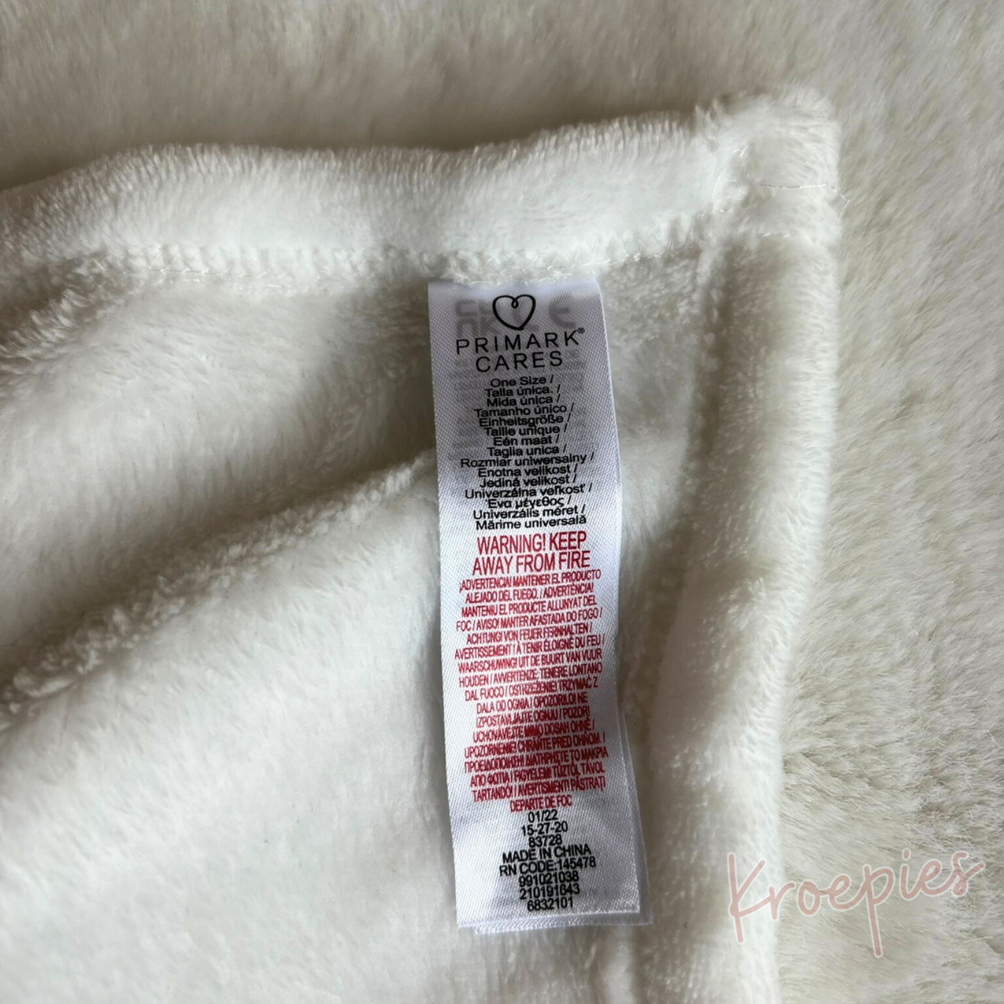 PRIMARK knuffeldoekje schaap wit | Grijs kopje