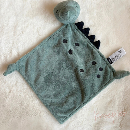 Prenatal knuffeldoekje dino in groen