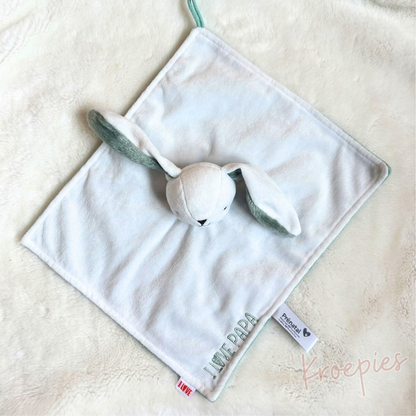Doudou prénatal en tissu tétine lapin | I Love Mama