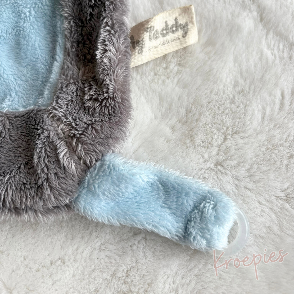 My Teddy speendoek knuffeldoek olifant | Blauw