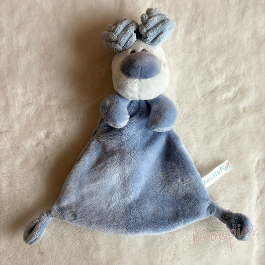 BON TON TOYS knuffeldoekje hond in blauw