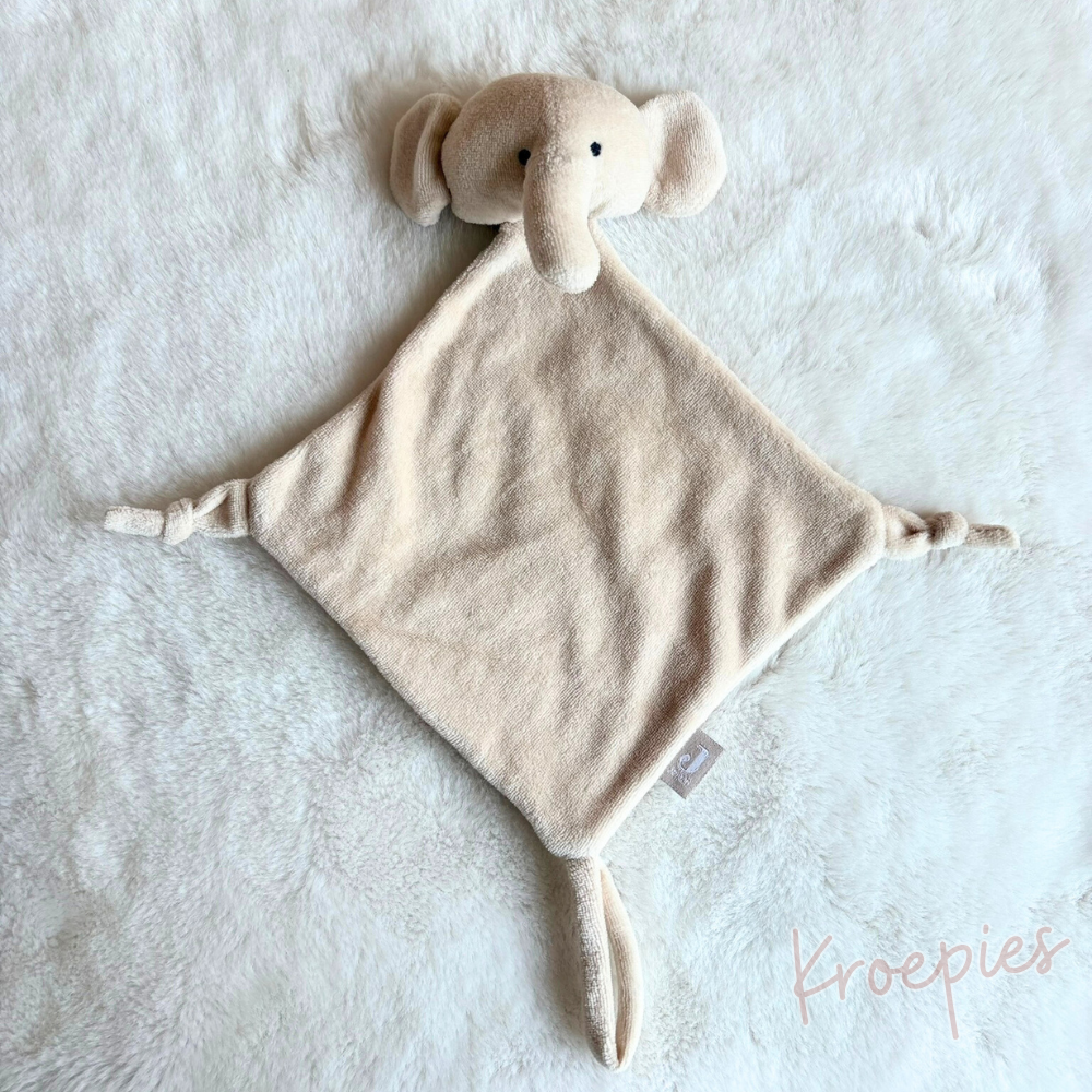 JOLLEIN knuffeldoekje speendoekje olifant | Nougat