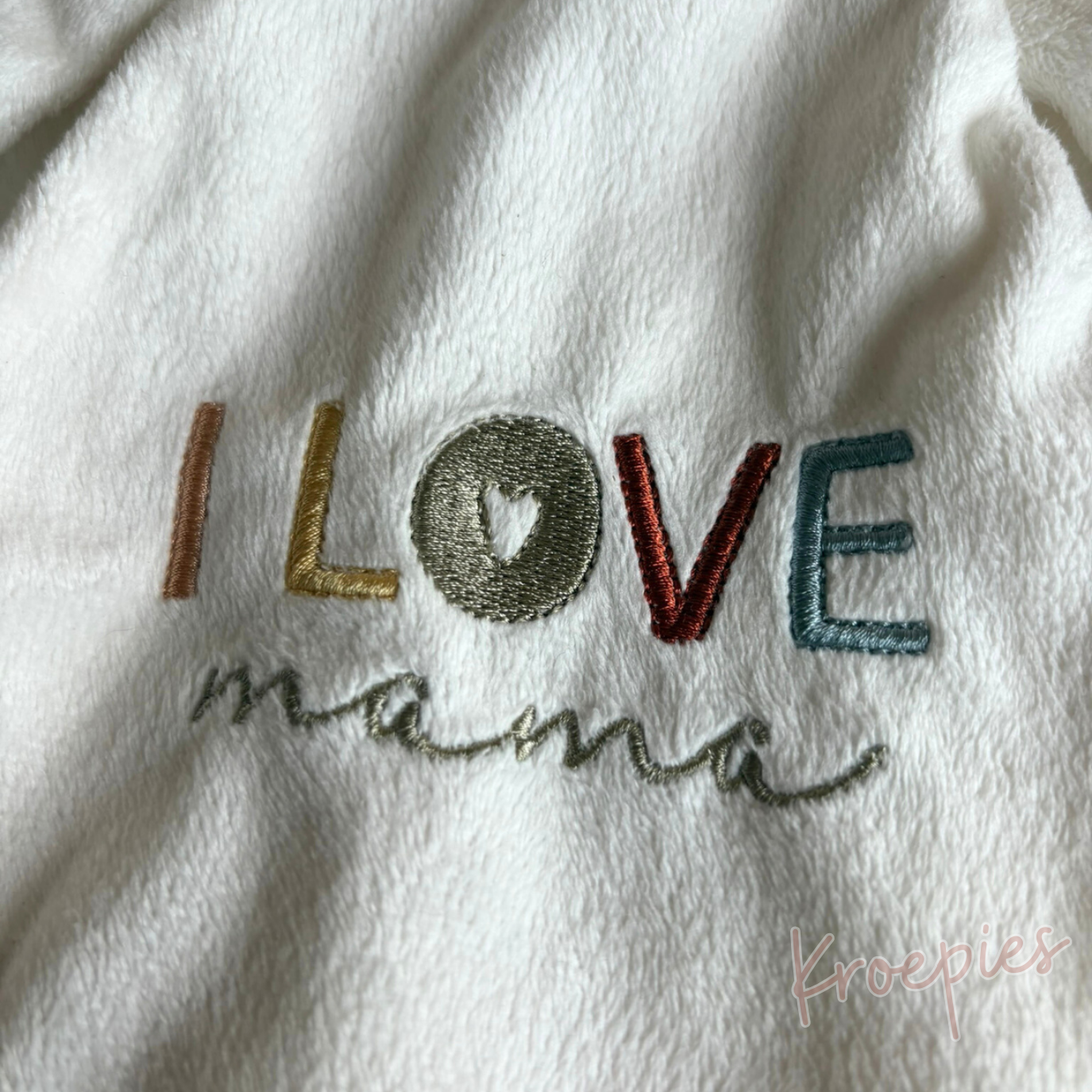 PRENATAL knuffeldoekje speendoekje konijn | I Love Mama Rond