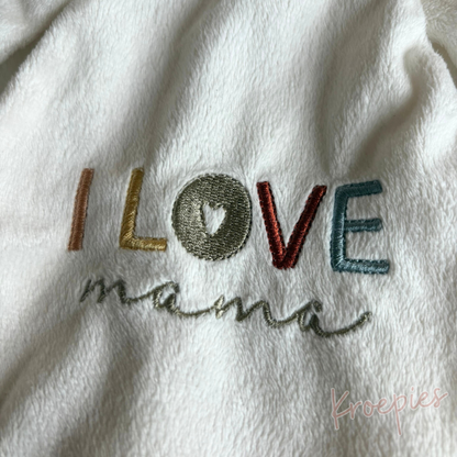 PRENATAL knuffeldoekje speendoekje konijn | I Love Mama Rond