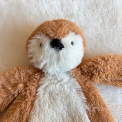 JOLLEIN knuffeldoekje speendoekje pinguïn | Caramel