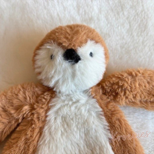 JOLLEIN knuffeldoekje speendoekje pinguïn | Caramel