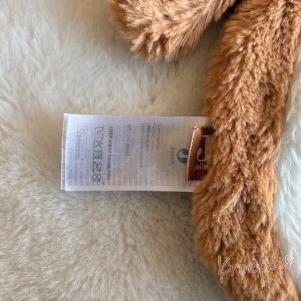 JOLLEIN knuffeldoekje speendoekje pinguïn | Caramel