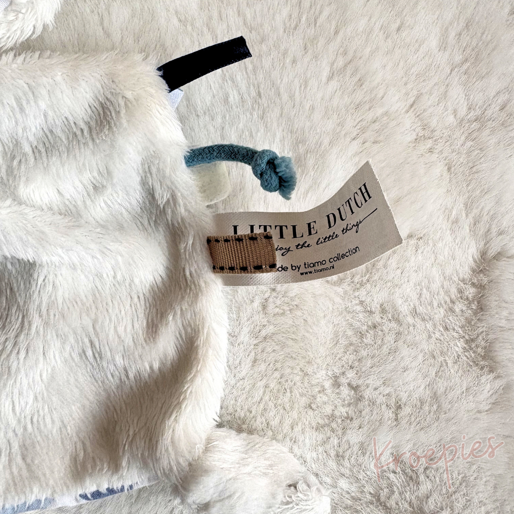 Little Dutch knuffeldoekje konijn blauw | Sterren pootjes