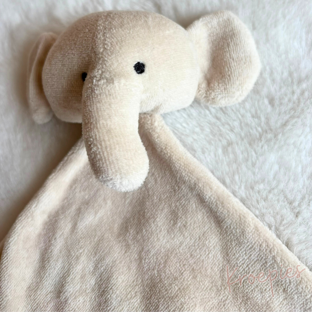 JOLLEIN knuffeldoekje speendoekje olifant | Nougat