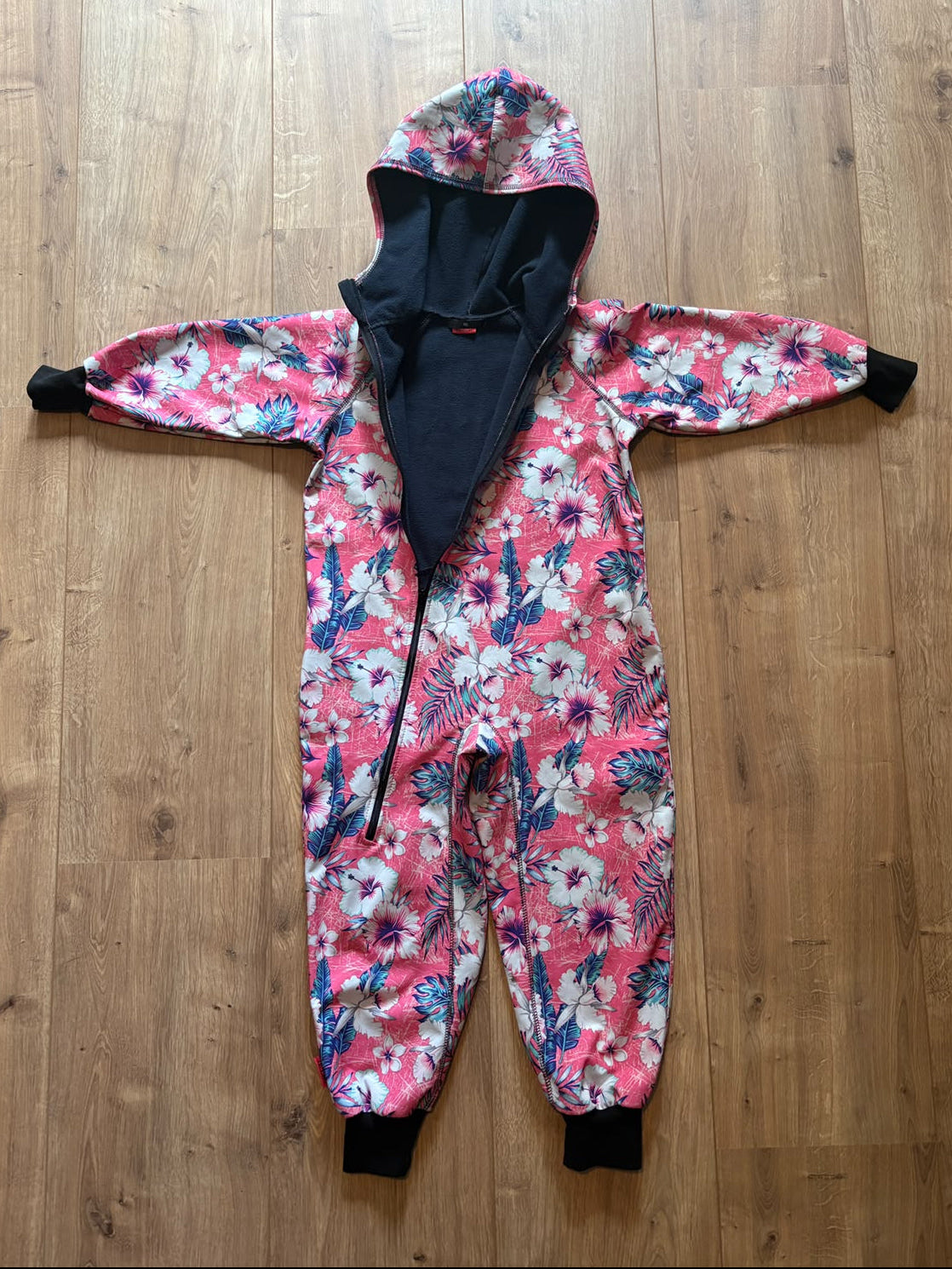 iELM pak bloemenprint roze | Softshell buitenspeelpak
