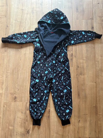 iELM pak muziekprint blauw | Softshell buitenspeelpak