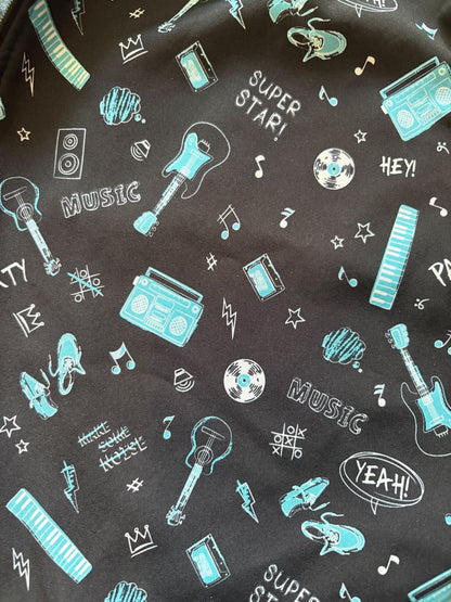 iELM pak muziekprint blauw | Softshell buitenspeelpak