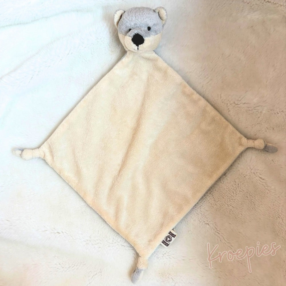 Nature Planet knuffeldoekje wolf beige grijs