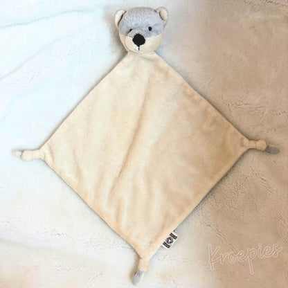 Nature Planet knuffeldoekje wolf beige grijs